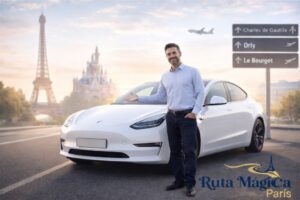 Servicio de traslado profesional entre aeropuertos de París Orly, CDG, Beauvais y Disneyland con conductor experimentado